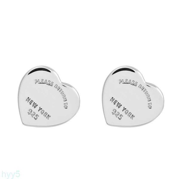 Stullo 100% 925 Orecchini Silver Heart Designer Jewelry for Women Wedding Party Gift Earring New York Love Hearts Earring Factory Wholesale ZT3S