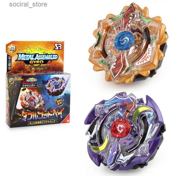 Dönen Top B-X Toupie Patlama Beyblade Döndüren Top Gyro 2-2-B-00 Çift Tanrı Başlangıç ​​Metal Arena Savaş Oyuncakları L240402