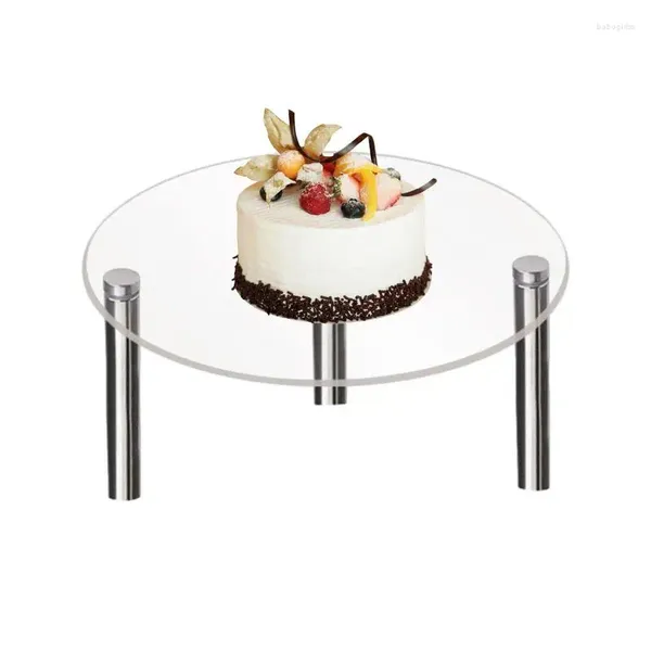 Piastre decorative tazza di tazza di torta supporto per cupcake rotondo a cupcake rotondo trasparente stackcupcake tower holder display