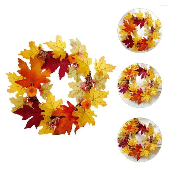 Titulares de vela Ring Harvest Festival Garland Table Table Decoração Halloween Wreaths Porta da frente PVC Plástico Rings Pilares