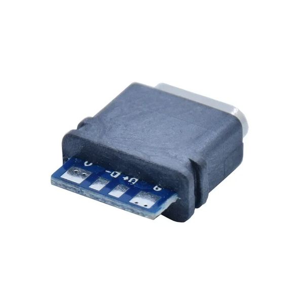 Su Geçirmez USB C JACK TYP-C Tip 4pin DIY PCB Lehim Tasarım Şarj Veri İletim