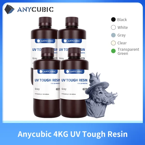 Casos qualquer resina de resina resistente flexível de anycubic lcd 3d material de impressão mais recente de alta tenacidade resina UV de impressora 3D para fóton mono x fóton s zero