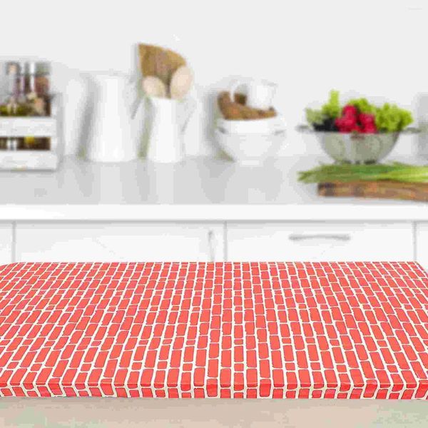 Tischtuch 2 PCs Party Tischdecke Tücher für Picknickpapierabdeckungen Tischdecken rot wasserdichte dekorative Ziegelmauer