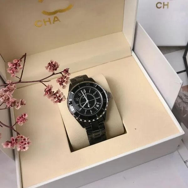 U1 üst sınıf AAA İzle Lüks Tasarımcı Kadın Seramik Dial Crystal Cam Saatler Crown Diamonds 33mm 38mm Mevcut Paslanmaz Çelik kayış kol saatleri çok güzel