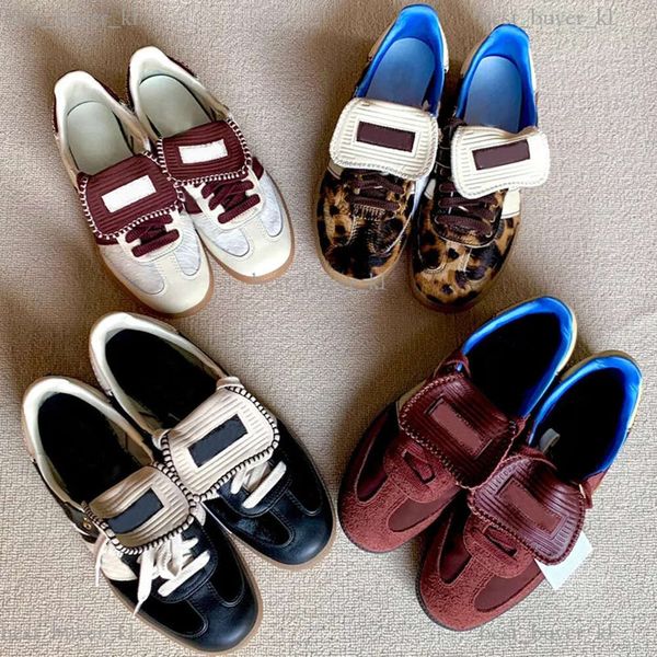 Sambaba Sneaker Designer Shoes Wales Bonner X Sam Pony Tonal Leopard Stampa Designer Brune Brune Originali UOMINI DONNE SNEAKER SNEAKER ALTRIVERARE VINTAGI