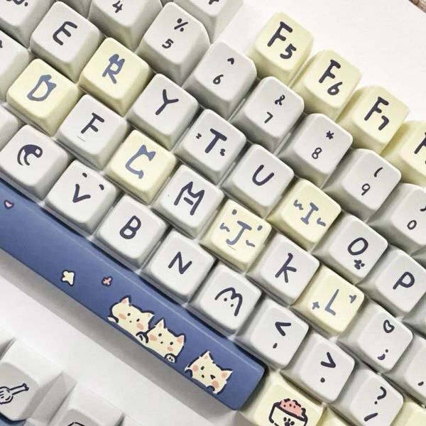 Accessori 148/66 tasti simpatici keycaps tema animale profilo MDA per tastier tasti di sublimazione mx switch mx switch pbt