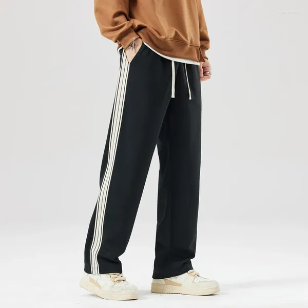 Pantaloni da uomo 2024 vellutoy a strisce laterale pettinate da uomo in palestra in palestra casual hip hop vintage cargo pantaloni sciolti jogger