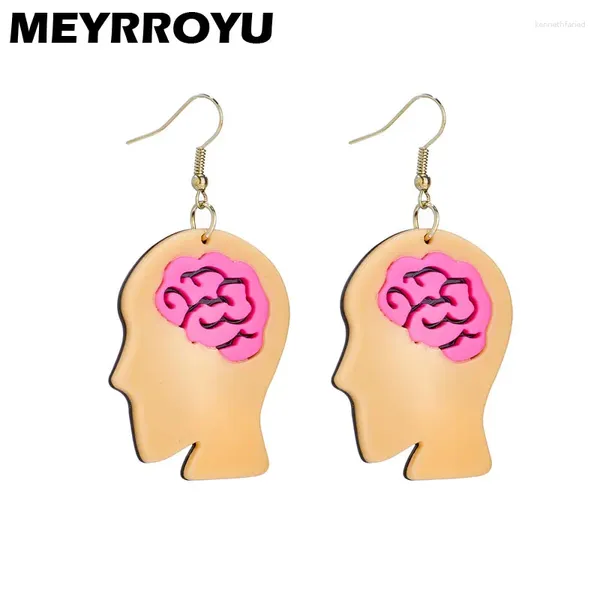 Calco di orecchini Meyrroyu divertenti divertenti imitazioni cerebrali alternativa pendente per donne esagerate gioielli peculiari coppia di strada