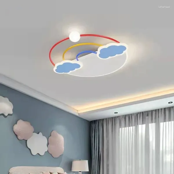 Deckenleuchten moderne minimalistische Kinderlampe rund schmiedeeisen Schlafzimmer Acryl