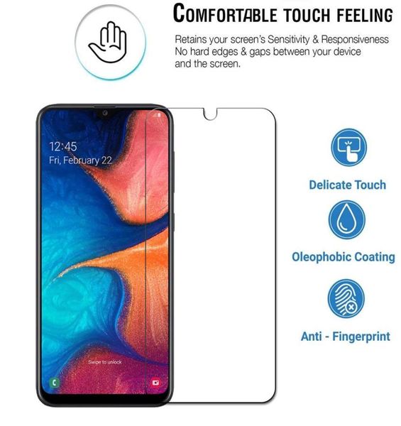 Blassia temperata da 9H per Samsung Galaxy A10 A20 A30 M10 M20 M30 M50 Protettore schermo 25D Sicurezza per Samsung A51 A71 A50 A70 A86656466