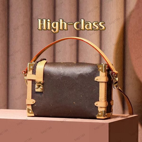 Moda lüks çantalar bayan tasarımcı çanta m46358 m21741 klasik gövde kutusu omuz çantası çapraz çanta çanta çanta debriyaj kabartmalı pahalı tüm çelik donanım 10a üst