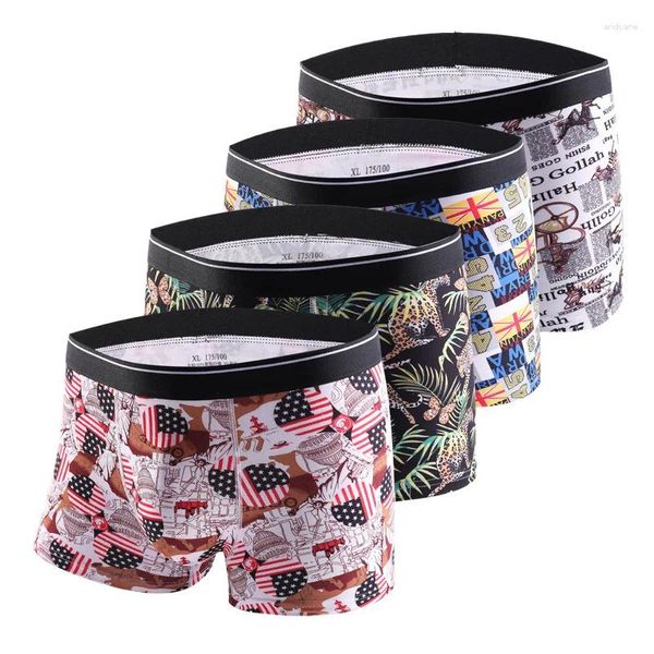 Cuecas roupas íntimas masculinas de boxe modal respirável Soft Sexy Cueca Masculina Homme Marca Calzoncilos