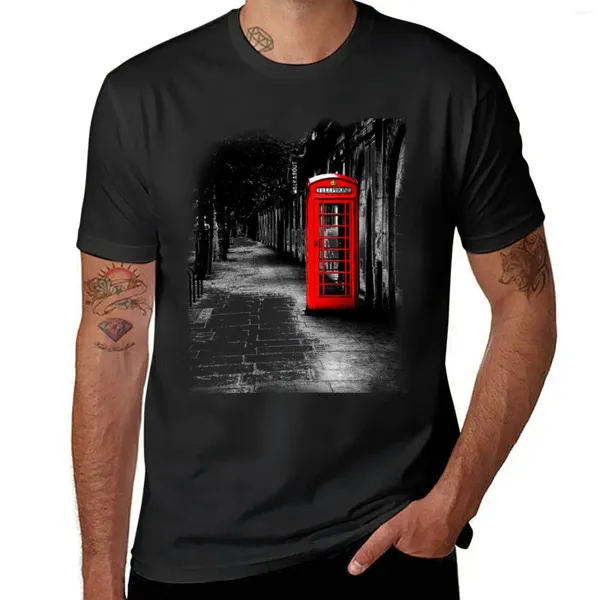 Tops canotte da uomo London Calling - Red British Telephone Box T -shirt Summer Top Vintage Caso