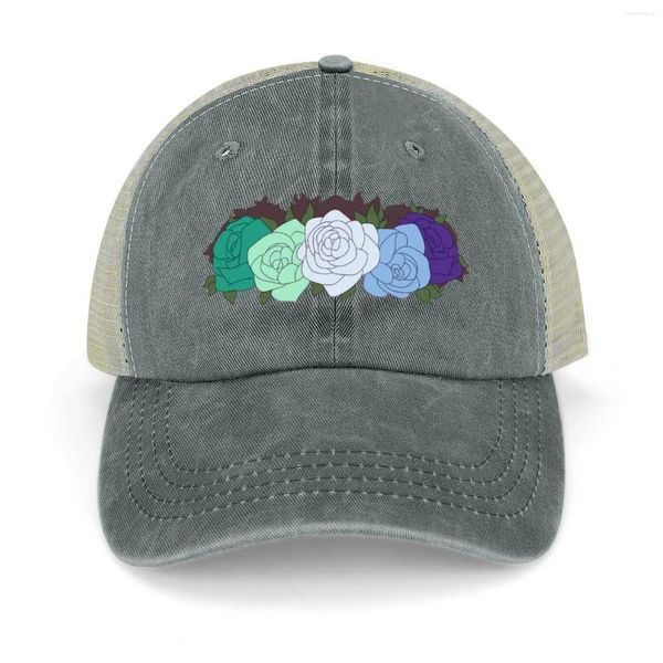 Berets MLM Pride Flower Crown Cowboy Hut Bergsteigen Golf tragen Papa Sonne für Kinder Herren Kappen Frauen