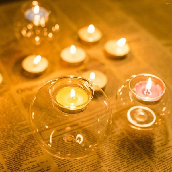 Kerzenhalter Durchmesser 8/10/12 cm Teelichthalter Kristallglas hängende romantische Hochzeitshaus -Vase -Dekoration