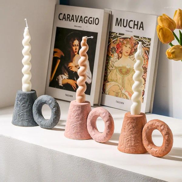 Candele Cancile Creative Big Ears Ceramic Holder European MODERICA CANDLESTICHE CANDLESTICK CANDLESTICK DECORAZIONE DESSULAZIONE DESSULABO