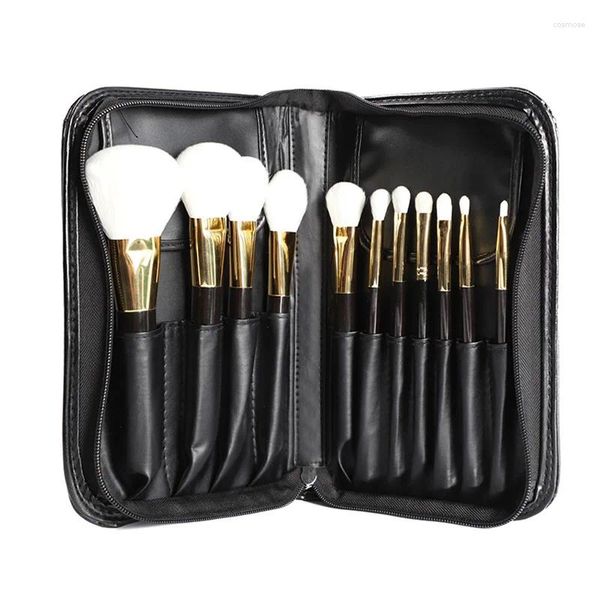 Aufbewahrungsboxen 1PC Travel PU Leder Make -up Pinsel Beutel TOIL -HAFTLICHE FALTBEITABEL ERZEIGE KOSMETIGE Women Beutel Schönheitswerkzeug weiblich