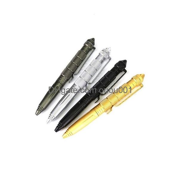 Outdoor Gadgets Tactical Pen Mtifunktion Selbstverteidigung Aluminiumlegierung Notfallglas Breaker EDC Sicherheit Überlebensinstrument Drop Lieferung DH3CB