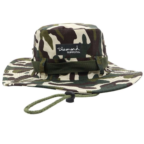 Nova Bacia de Camuflagem, Jungina ao ar livre Montanhismo pescador da moda Casual Casual Cap Cap Hat Men's Fishing