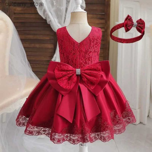 Vestidos de menina recém -nascidos, menina de natal, vestido de festa de pérolas decoração para meninas vestido de batedor de meninas vestidos de partida infantil para meninas l240402