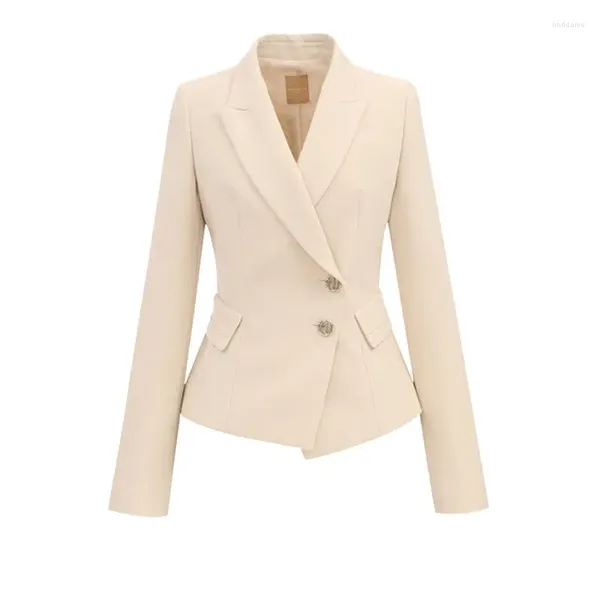 Abito da donna Abito Temperamento Donne Carina Spring Autunno 2024 Blazer Slim Blazer a maniche lunghe coreane Giacca da donna Office Casual Ladies Blazer Tops