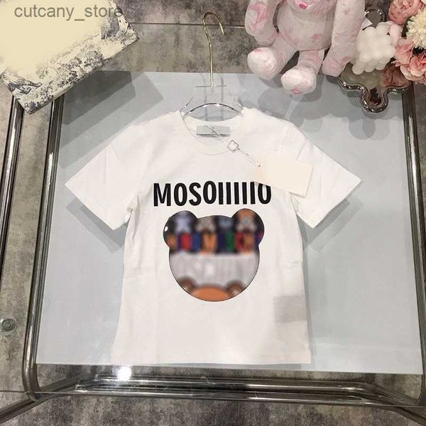 T-Shirts Childrens Summer New T-Shirt Jungen Mädchen Baby Mode Kurzsevierte Top Klassiker gedruckt Tter Cotton Kids Designer Kleidung CSD2403213 L46