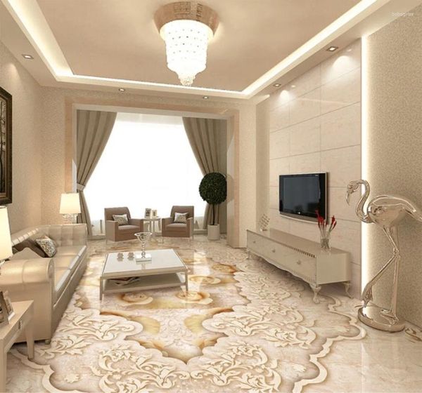 Sfondi di alta qualità di alta qualità Bellissimo sfondo impermeabile pavimento in rilievo 3D in marmo europeo