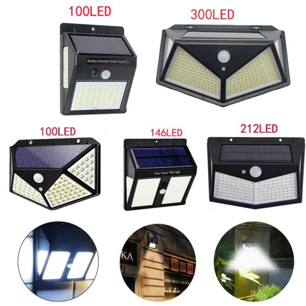 Luzes solares led jardim pir sensor de movimento lâmpada de parede lâmpada de parede IP65 iluminação externa para o caminho da rua ll