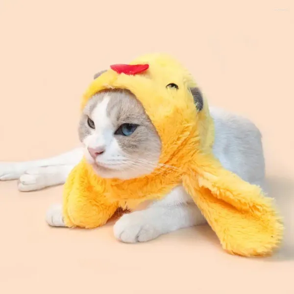 Capéu de pet -pet de vestuário para cães para clima de inverno quente Design de desenhos animados de pato gatos cães cães fofo cosplay helwearwares acessórios