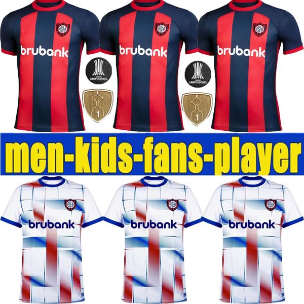 2024 Maglie da calcio di San Lorenzo Adam Bareiro Cristian Tarragona Ezequiel Cerutti Agustin Giay Carlos Sanchez Elian Irala 24 25 Home Away 2025 Kit per bambini adulti Kit