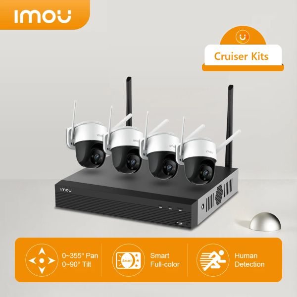 Sistema IMou ao ar livre Kit de câmera IP PTZ 4 canais REVISOR AUDIO AUDIO