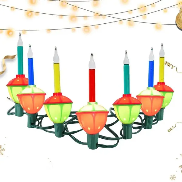 Stringhe Bubble Lights Night multicolore con corda di Natale portatile fluida per portici Patios