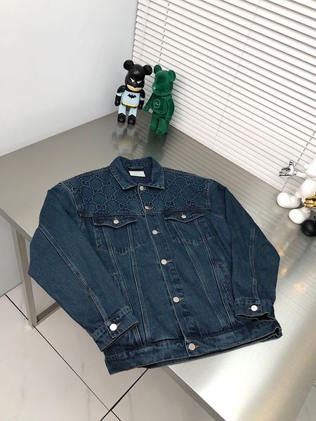 2024 Jaqueta de jeans vintage da primavera masculina confortável e casual