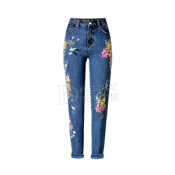 Jeans por atacado Jeans Pant mais recente design desbotado Wash Skinny Casual Fashion Ladies for Woman