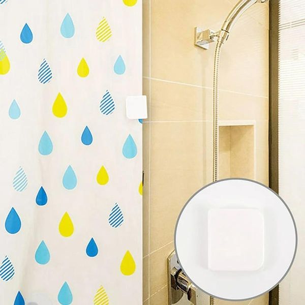 Duschvorhänge 6pcs Vorhang Clip winddichtem Selbstkleber Bauchmuskeln für Badezimmerregale Handtücher