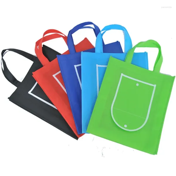 Aufbewahrungstaschen 20 PCs Ankunft Nicht gewebter Beutel Einkaufsbeutel ECO -Werbe Recyle Tote benutzerdefinierte gedruckte Logo machen