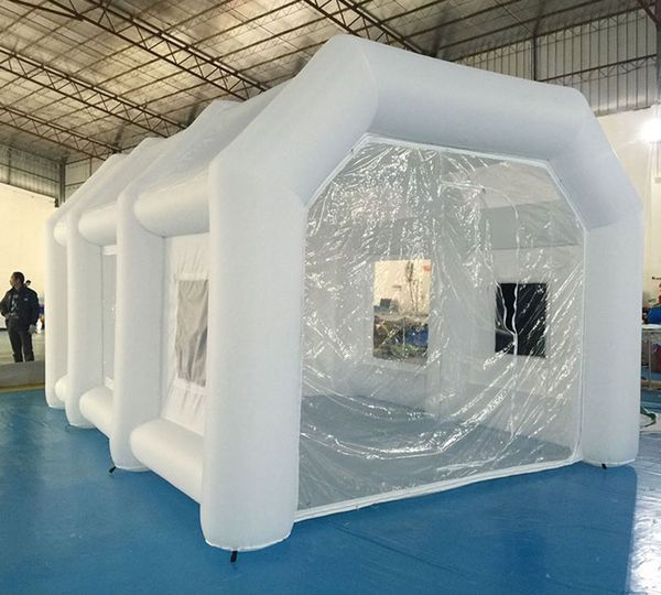 12mlx5mwx3,5 мх (40x16,5x11,5 фута) бесплатный корабль Портативный белый надувной надувной кабинок палатки палатки.