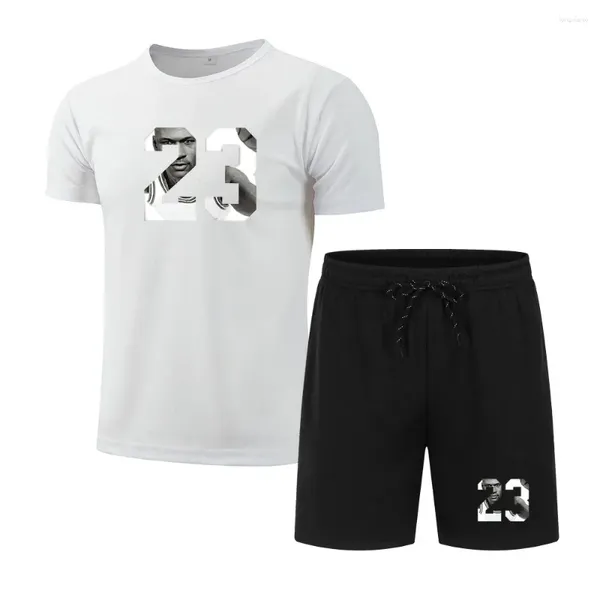 Testes masculinos 2024 Moda Sportswear Camiseta curta e shorts Summer Summer Casual Rogging Suit Sport