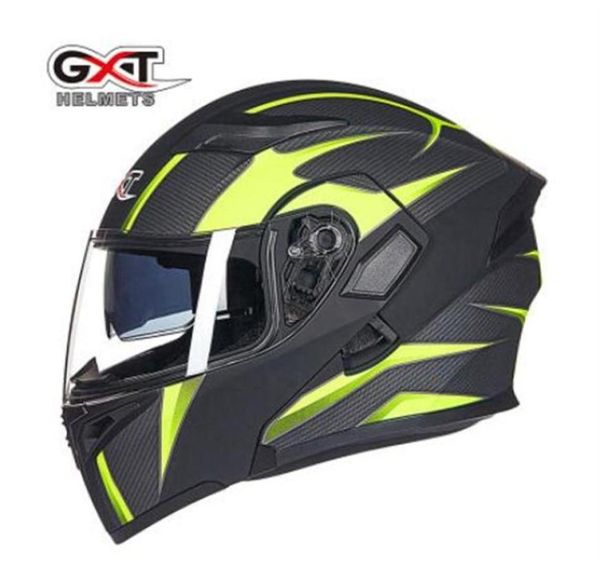 Casco motociclistico GXT Antifog Casco maschio Locomotivo Riding Colorato Silverploted Multilens Personality Personality Dreiled Helmet2477606803