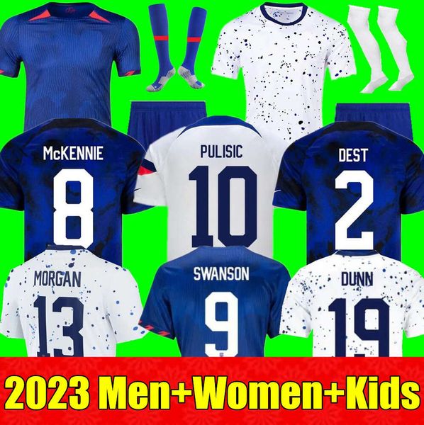 2024 Pulisic McKennie Soccer Jersey Ertz Altidore Press Wood Morgan Lloyd 23 24 America Shirt Football States Camisetas USA USMNT 1120ess