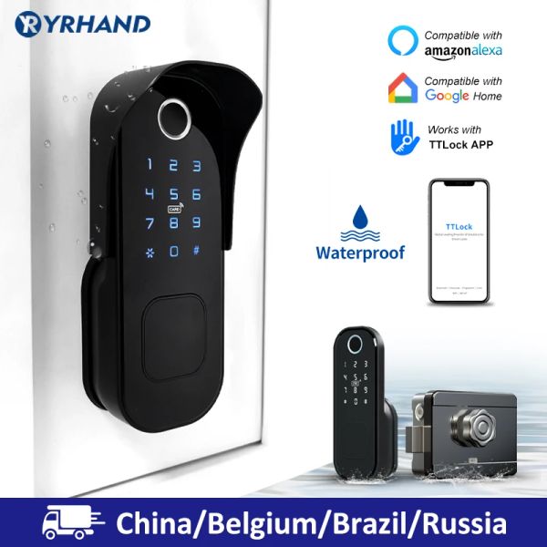 Kit kit serratura porta impronta impermeabile gate esterno esterno bluetooth tt blocco wifi passcode Ic card senza chiave INSIER