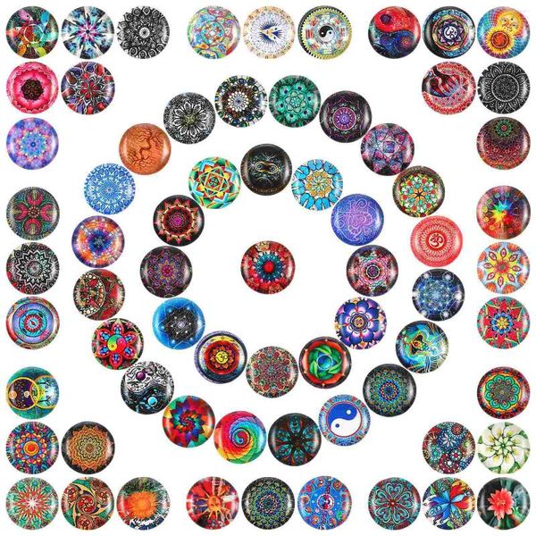 Garrafas de armazenamento 100 PCs gangorlos de vidro plano Dome Mosaic Tiles Crafts Cabochons Supplies