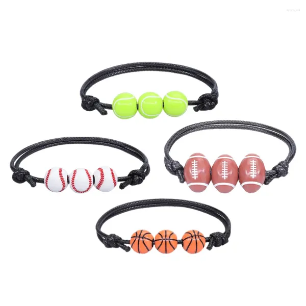 Braccialetti di braccialetti Bracciale compatto sferico sportivo sport a tema da polso decorativo resistente delicato cinghie regolabili