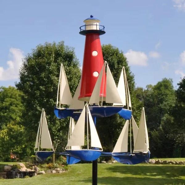 Gartendekorationen Segelrotary Windmühlen gemahlene Stopfen Eisen rotierende Landschaft Pinwheel Lawn Ornament Yard Kunst perfekte Geschenke für Gärten