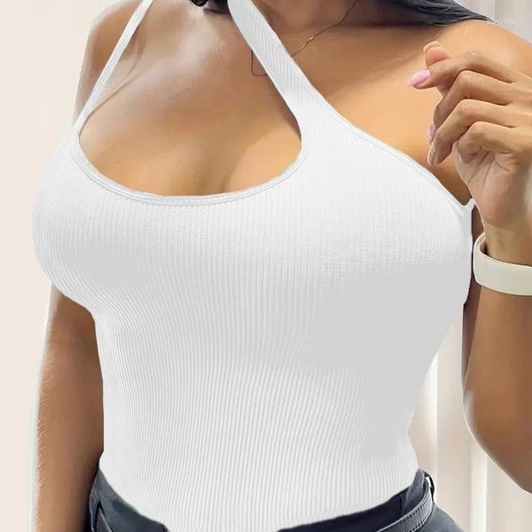 Tank da donna casual bianca tagliata a maglietta senza maniche coreane sottile canotta femmina abbigliamento Y2K 2024 Summer Fashion Sexy Tube Tops