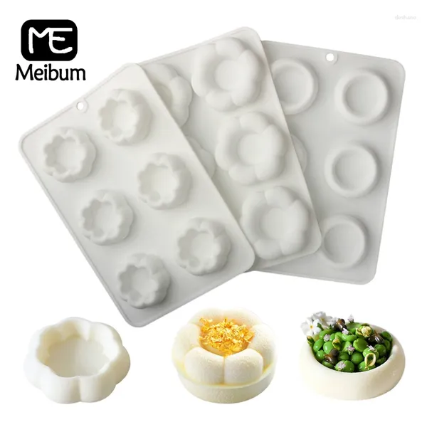 Baking stampi meibum 6 cellule budino tazza silicone stampo stampo alimento di grado cioccolato di decorazioni di stampo di cioccolato cucina fornitura cucina dessert