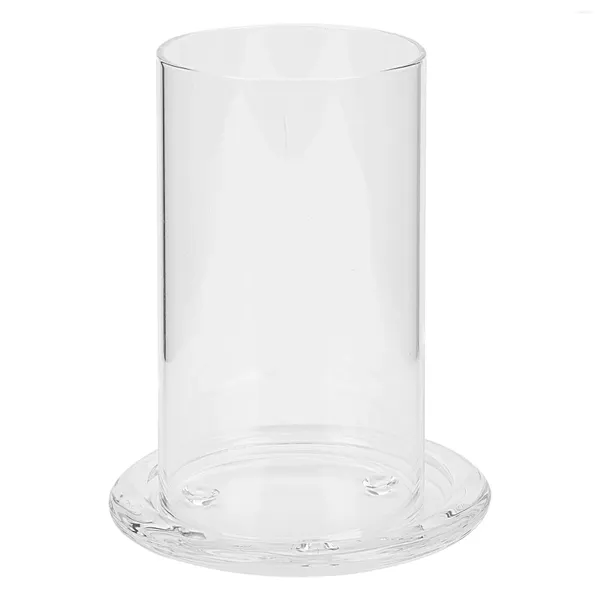 Titulares de vela 1 conjunto de vidro Clear Cloche Dome com base para plantas de doces de queijo sobremesa suculentas centrais peças centrais