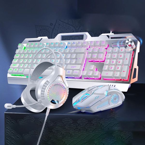 Combos 3 in1 rgb jogador de teclado para jogos e kit de fone de ouvido mouse kit de retroiluminamento de computadores com rede de retroiluminação para laptop para PC Teclado