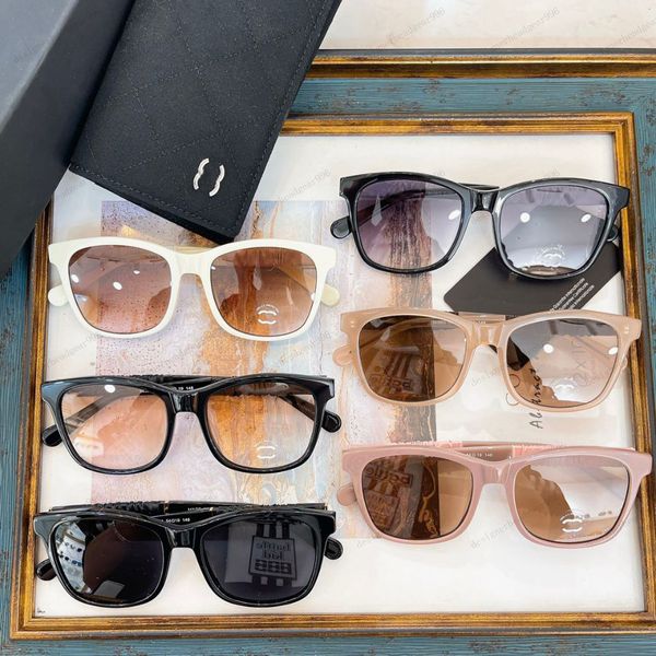 Óculos de sol Designer Óculos de sol Chanells Óculos de sol Acetato Modelo CH3438 1: 1 Óculos de qualidade de luxo de moda de sol com óculos de sol de caixa para mulheres