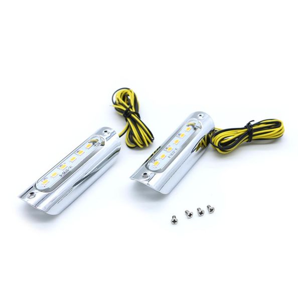 FODE MOTOCLE GLEIBE BAR LED Universal Motorbike Scooter Motor -Lenker -Blinker -Leuchten -Moto -Stangen Vintage LED Lights1756839